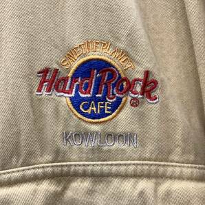 HardRock CAFE S/S SHIRT ハードロックカフェ 長袖シャツ ワークシャツ size L イエロー 古着 69286の画像5