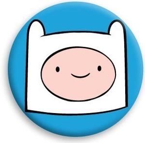 Adventure Time (アドベンチャータイム)　FINN BIG HEAD BUTTON 缶バッジ (ピンタイプ)☆