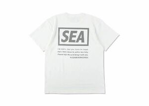 新品/送料無料 S ウィンダンシー×風間公親 教場0 木村拓哉 Tシャツ WHITE 白T WIND AND SEA キムタク 月9 フジテレビ コラボTシャツ