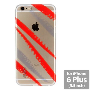 スマホケース カバー iPhone6Plus 6sPlus AViiQ オレンジ クリアー ジャケット ABS ハード レッド ゴールド