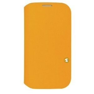 スマホケース カバー Galaxy S4 SwitchEasy オレンジ イエロー 黄色 手帳型 PU レザー FLIP for GALAXY S4 Tanned Yellow