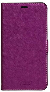 NATURAL design iPhoneX Xs (5.8 дюймовый ) блокнот type кейс iColor Purple лиловый PU кожа карта карман есть рука с ремешком 