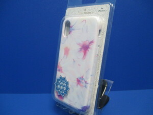 【在庫処分】コラボーン COLLABORN iPhoneXS X (5.8インチ）ケース フラワー 薄ピンク デザイン タフケース 耐衝撃