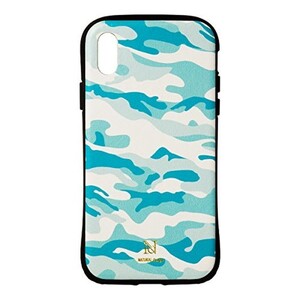 【在庫処分】 NATURAL design iPhoneX Xs (5.8インチ) ケース カラフルカモ TURQUOISE ターゴイズ 衝撃吸収 耐衝撃