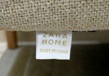 ZARA HOME 高品質アームソファ２脚セット 約14万円 ウッド＆リネン パイン材 ザラホーム ナチュラル系 アームチェア ダイニングチェア_画像10