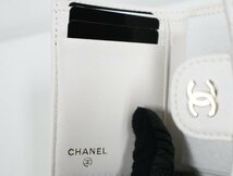シャネル CHANEL クラシック スモール フラップ ウォレット キャビアスキン ホワイト 白 極上美品 財布 コンパクト_画像8