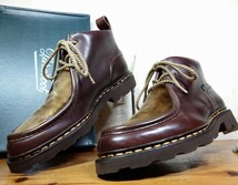 【1度使用程度/極美品】2013年 FRANCE製 Paraboot/パラブーツ MUCY フォック チロリアンブーツ 61/2 25.5cm相応 カフェ/ミカエル ランス_画像1