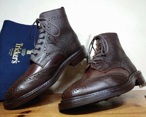 【試し履きのみ/未使用】英国製 Tricker's/トリッカーズ M2508 モールトン カントリー ブーツ US7 Fit.5 25cm相応/クロケット stow