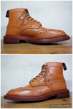 【1度使用程度/極美品】英国製 Tricker's/トリッカーズ STOW カントリー ブーツ UK61/2 Fit.5 25-25.5cm相応 茶/モールトン クロケット_画像2