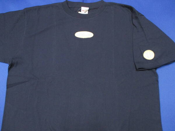 送料無料◆Tシャツ◆限定◆ネイビー◆2XL◆ゴールドパッチ◆ウイルソン◆即納◆コットン◆着心地◆デイリー◆スポーツ◆野球◆現品限