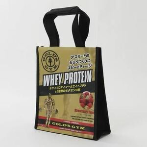 ゴールドジム goldsgym gold'sgym 筋トレ トレーニング しまむら コラボ 限定 新品 トートバッグ かばん 鞄 ミニトート プロテイン いちご