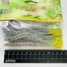 612671 新品 ミスターツイスター 6インチ ポキットフェノム ２０本 MISTER TWISTER Poc'it Phenom Worm オールドワーム 希少入手困難品_画像3