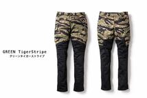 【超レア】ROARS ORIGINAL ロアーズオリジナル 2D CARGO PANTS / ツーディーカーゴパンツ グリーンタイガー　ブラックパンツ　バイカー　_画像1