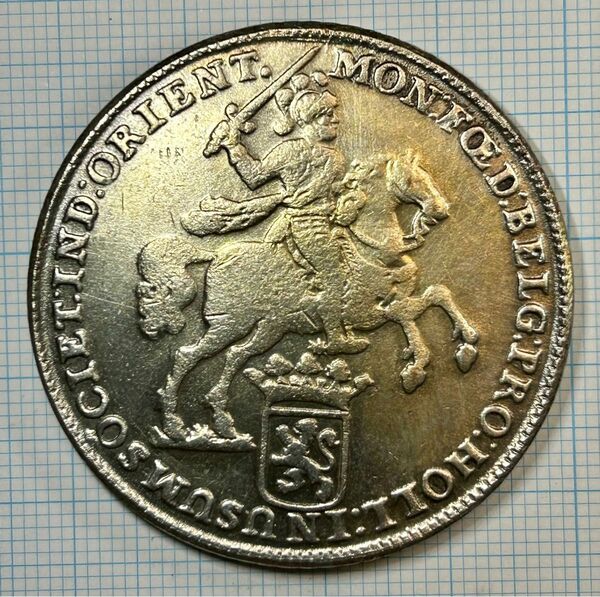 オランダ 馬上の騎士 DUCATON銀貨 1739年 大型銀貨 希少
