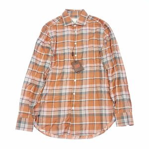  as good as new * Etro collection shirt Etro Japan tag men's size 40 orange series ETRO BEN ETRO ESSERE[AFB14]