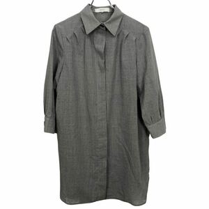 HERNO ヘルノ　レディース　グレー　長袖　シャツワンピース　ロングシャツ　トップス　44表記