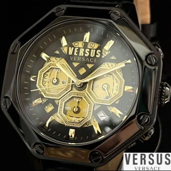 【激レア】Versus Versace/ベルサス ベルサーチ/メンズ腕時計/新品未使用/プレゼントに/ブラック.黒色/男性用/希少