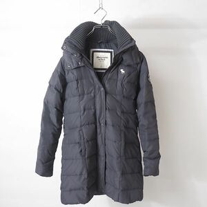 M3-WG334【美品】アバクロ アバクロンビー&フィッチ Abercrombie & Fitch ダウンコート ダークグレー M レディース