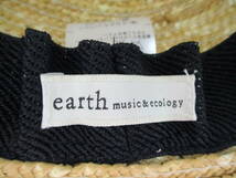 Y.23H9　SY　☆　earth music&ecology アースミュージック&エコロジー 麦わら帽子 レディース 頭回り55.5cm ベージュ系カラー USED　☆_画像6