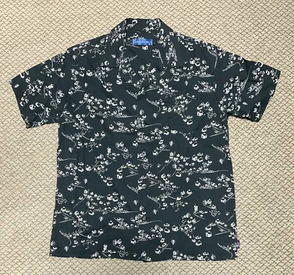 live in fab earth 　和柄風　半袖　シャツ　スケーター live in fab earth Japanese Pattern Style Short-sleeved Shirt Skater design