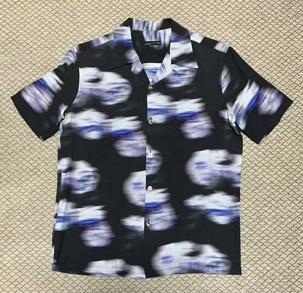 希少　ラッド ミュージシャン バラ柄　サイケ　アロハ　半袖　シャツ Lad Musician Rose Pattern Motion Blur Psyche Aloha Rayon Shirt