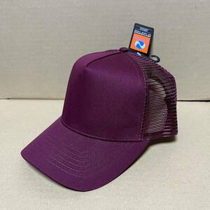 NEWHATTAN 5パネル コットンメッシュキャップ バーガンディ 赤紫色 ニューハッタン ロータイプ コットンツイル 帽子 コットン 野球帽 無地
