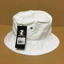 NEWHATTAN ツイルコットン ホワイト S/Mサイズ バケットハット バケハ ニューハッタン 帽子 白 WHITE☆_画像2
