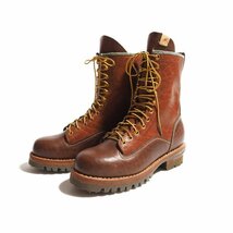 M1398P　▼visvim ビズビム▼　新品 14AW POUNDMAKER BOOTS HI-FOLK レースアップ レザーブーツ ブラウン 26cm 0114202002018 秋冬 rb mks_画像2