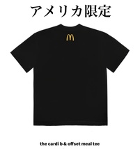 マクドナルド the cardi b & offset meal tee, 米国サイズ Tシャツ ブラック(アメリカ限定/期間限定商品) カーディ・B McDonald’s_画像2