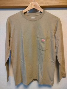 DANTON　ポケット　長袖Tシャツ　ベージュ