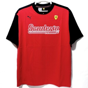 特価/未使用【サイズ=L】puma/Ferrari/プーマ/フェラーリ/メンズ/半袖/Tシャツ/インポートサイズ/胸囲=96～104cm/rosso corsa(red)