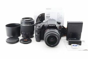 #b899★美品★ SONY ソニー α65 SLT-A65V ダブルズームレンズ 18-55mm 55-200mm