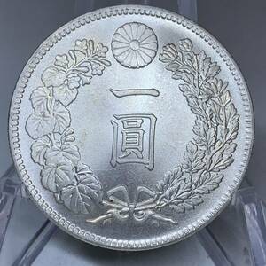 WX859日本記念メダル 一圓 明治24年 菊紋 日本硬貨 貿易銀 日本古銭 コレクションコイン 貨幣 重さ約26g