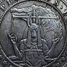 WX876流浪幣 エジプト 天秤狼 天眼 鷹紋 外国硬貨 貿易銀 海外古銭 コレクションコイン 貨幣 重さ約25g_画像2