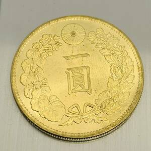 WX913日本記念メダル 一圓 明治41年 菊紋 日本硬貨 貿易銀 日本古銭 コレクションコイン 貨幣 重さ約27g