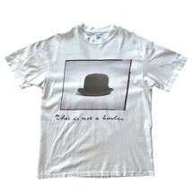 【Vintage】ルネ・マグリット Tシャツ Rene Magritte フォト THE ART INSTITUTE OF CHICAGO シカゴ美術館 Hanes ヘインズ MADE IN USA_画像1