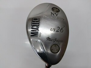 ☆レア！UT MacGregor マグレガー MACTEC NV 26度 flex:L MACTEC TRIPLE ACTION SHAFT レディス右 マックテックNVユーティリティ★