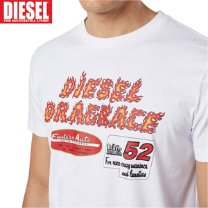M/新品 DIESEL ディーゼル グラフィック ロゴ Tシャツ DIEGOR-C7 メンズ レディース ブランド カットソー 白