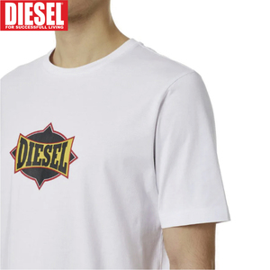 XL/新品 DIESEL ディーゼル グラフィック ロゴ Tシャツ JUST-C13 メンズ レディース ブランド カットソー 白