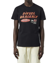 L/新品 DIESEL ディーゼル グラフィック ロゴ Tシャツ DIEGOR-C7 メンズ レディース ブランド カットソー 黒_画像6