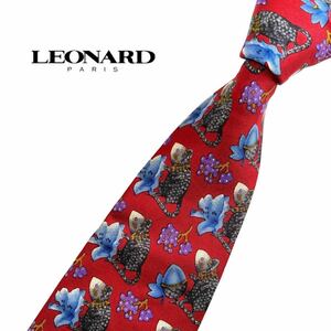 LEONARD галстук цветочный принт животное рисунок re владелец -ruUSED б/у m125