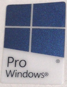 ■新品・未使用 ■10枚セット 【Windows　Pro】エンブレムシール　【16*23㎜】送料無料・追跡サービス付き☆P162