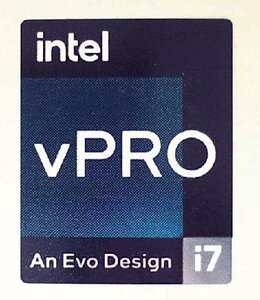 ■送料無料■10枚セット■ 十二代目【intel vPRO i7 An Evo Design 】エンブレムシール　■18mm*23mm■追跡サービス付き☆P294