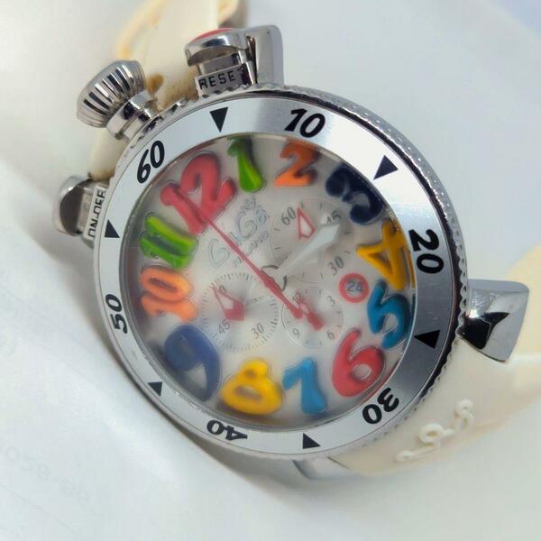 【正規稼働】ガガミラノ QZ マニュアーレ48 クロノグラフ メンズ 腕時計