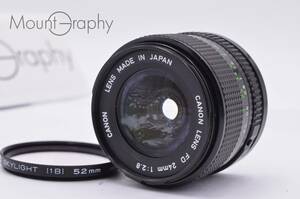 ★実用品★ キヤノン Canon NEW FD 24mm F2.8 レンズフィルター付属 ★完動品★ #tk696