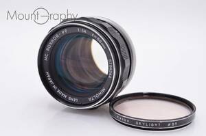 ★実用美品★ ミノルタ MINOLTA MC ROKKOR-PF 58mm F1.4 レンズフィルター付 ★完動品★ #tk845