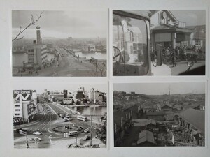 釧路幣舞橋(2枚)　釧路駅　市街風景　1954年 1984年 1957年 キャビネ判(2L判)　モノクロ写真　昭和　レトロ　送料無料