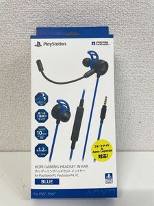 【SONYライセンス商品】 ホリゲーミングヘッドセット インイヤー for PlayStationR4 ブルー 【PS4対応】