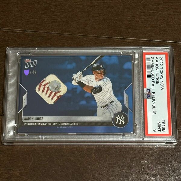 2022 Topps Now Aaron Judge GAME USED BALL Relic /49 200号HR PSA9