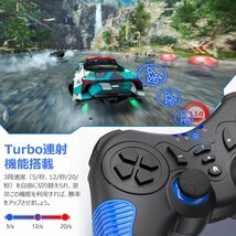 送料無料★有機elモデル対応 Switch コントローラー 無線 スリープ解除 TURBO連射機能 連射ホールド プロコン_画像4